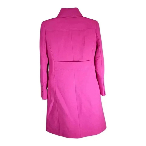 J. Crew Double Cloth Italian Wool Lady Day Coat Pink Fuchsia Thinsulate 2 Petite - Picture 4 of 7